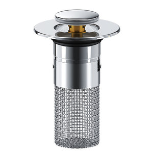 Anti-Odor Pop-Up Design Stainless Steel Sink Strainer & Stopper_0