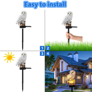 Solar Powered LED Outdoor Garden Owl Outdoor Decoration