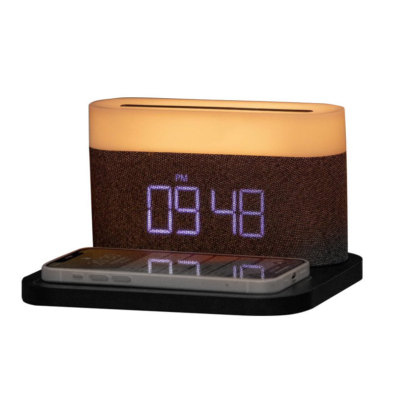 3-in-1 Wireless Charger Alarm Clock and Adjustable Night Light