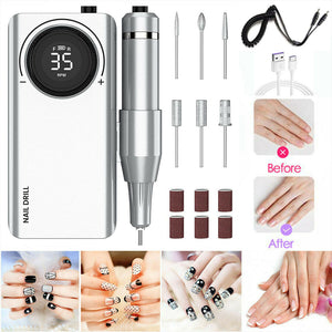 USB Rechargeable Professional Electric Nail File and Drill Set