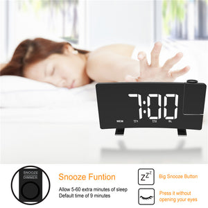 Projector FM Radio LED Display Alarm Clock