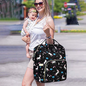 Unicorn Pattern Baby Diaper Bag Backpack
