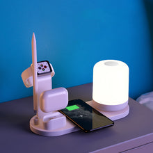 3 IN 1 Fast Wireless Charger Dock with LED Lamp
