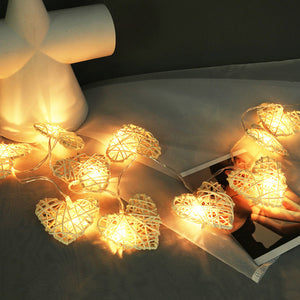 Battery Operated Handmade Decorative Rattan Fairy Lights