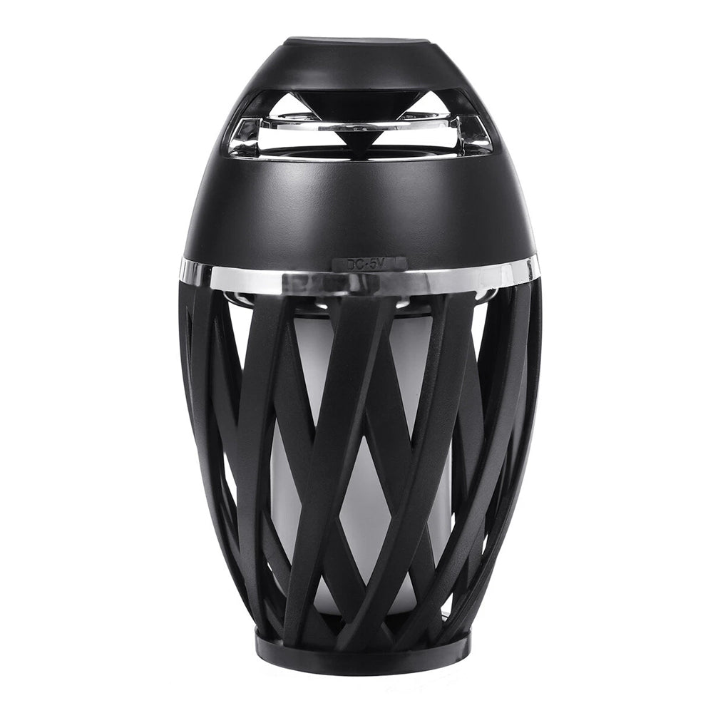 USB Rechargeable Outdoor Bluetooth Speaker with LED Flame Light