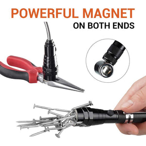 Battery Operated Magnetic Pick-up Tool and Flash Light