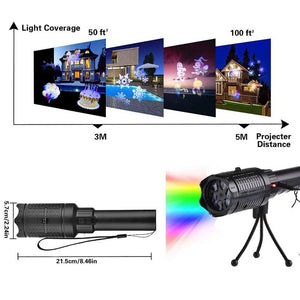 Holiday Projector Light Handheld Flashlight for Kids with Dynamic and Static Images 12 Slides Portable Party Lights for Home Party Birthday,Holidays