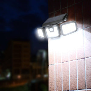 74 LED Solar Powered Sunlight 3 Modes PIR Motion Sensor Lamp