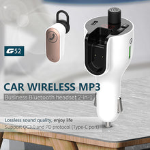 In-Car Charger FM Transmitter Talking Bluetooth Earphone Handsfree