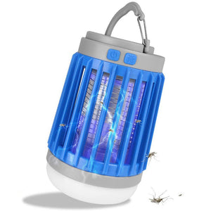 Solar Powered LED Outdoor Light and Electric Shock-type Mosquito Killer USB Rechargeable