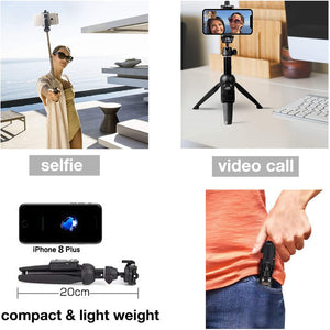 Portable Selfie Stick Phone Tripod with Wireless Remote Shutter