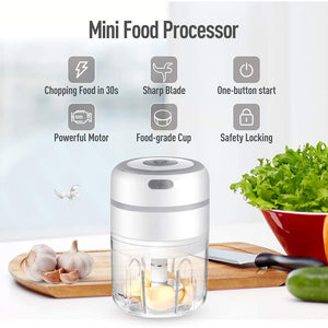 Automatic Mini Electric Food Chopper Portable Mini Food Processor