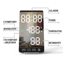 6-inch LED Mirror Touch Button Alarm Clock