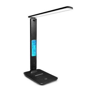 Foldable and Dimmable Wireless LED Desk Lamp and Digital Clock