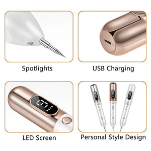 9 Speed LCD Display Mole Pimple Tag Tattoo Remover- USB Charging_6