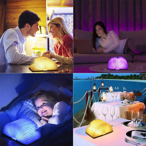 USB Rechargeable 3 Colors 3D Creative Foldable LED Book Night Light_7