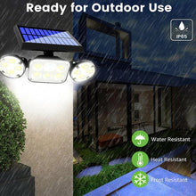 Motion Sensor 78 LED Three Heads Solar Powered Wall Lamp_9