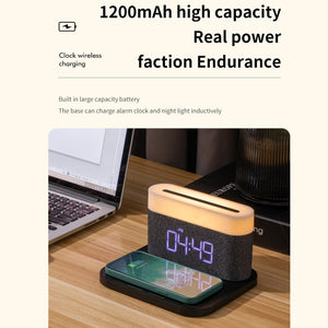 3-in-1 Wireless Charger Alarm Clock and Adjustable Night Light- USB Power Supply_11