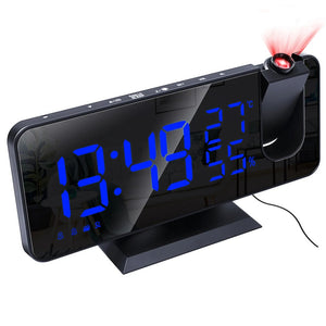 LED Big Screen Mirror Alarm Clock with Projection Display- USB Plugged in_2