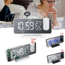 LED Big Screen Mirror Alarm Clock with Projection Display- USB Plugged in_5