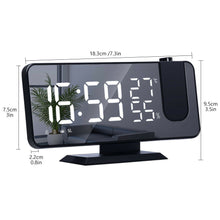 LED Big Screen Mirror Alarm Clock with Projection Display- USB Plugged in_13