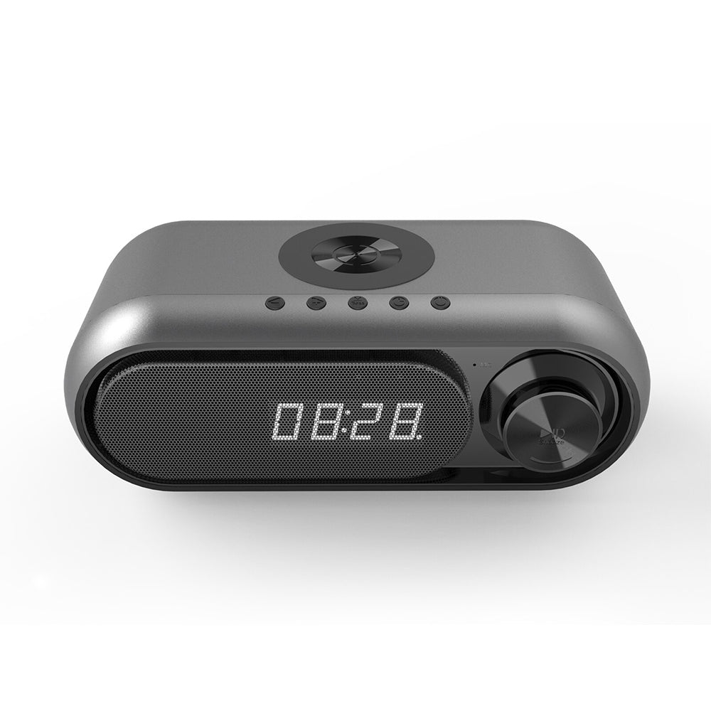 USB Interface Wireless Charger and Clock Radio BT Speaker_1
