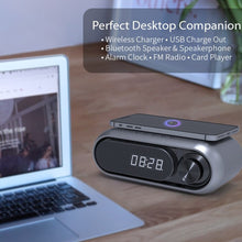 USB Interface Wireless Charger and Clock Radio BT Speaker_9