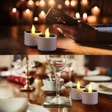 6pcs Solar Power Tea Lights Flameless Flickering Outdoor Candle_10