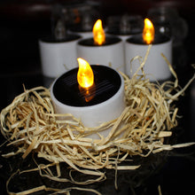 6pcs Solar Power Tea Lights Flameless Flickering Outdoor Candle_3