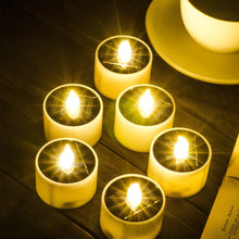 6pcs Solar Power Tea Lights Flameless Flickering Outdoor Candle_4