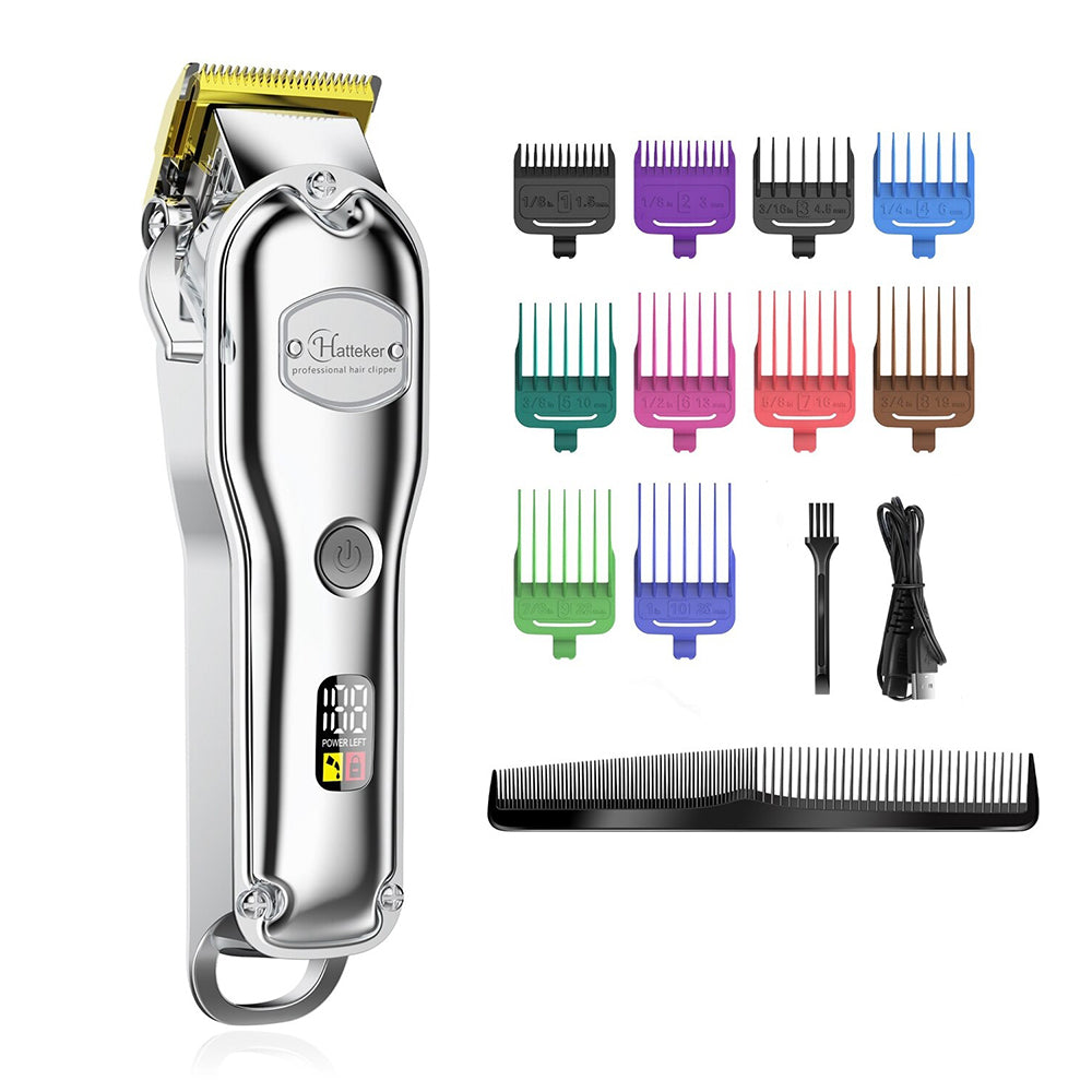 USB Rechargeable Cordless Beard Trimmer Hair Cutting Kit_8
