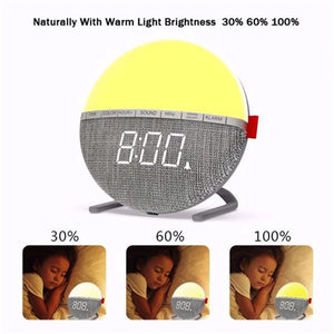 USB Plugged-in Digital Color Changing Night Light and Alarm Clock_8