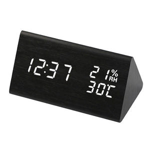 USB Wooden Digital Clock with Humidity and Temperature Display_7