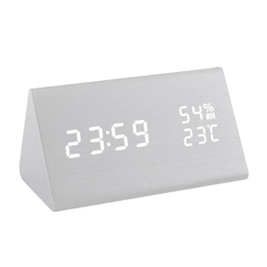 USB Wooden Digital Clock with Humidity and Temperature Display_3