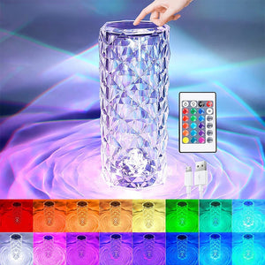 RGB Crystal Table Lamp with Remote Touch Control Crystal Lamp - USB Rechargeable_4