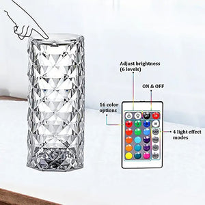 RGB Crystal Table Lamp with Remote Touch Control Crystal Lamp - USB Rechargeable_5