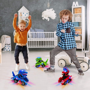 2 IN 1 Automatic Transforming Dinosaur Toy Car with LED Light and Music- Battery Operated_11