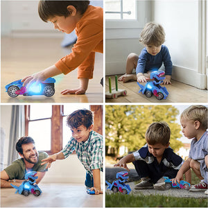 2 IN 1 Automatic Transforming Dinosaur Toy Car with LED Light and Music- Battery Operated_12