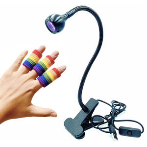 UV LED Black Light Fixtures with Gooseneck and Clamp for UV gel Nail - USB Plugged In_5