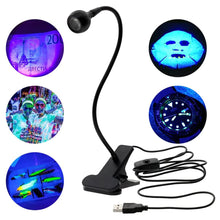 UV LED Black Light Fixtures with Gooseneck and Clamp for UV gel Nail - USB Plugged In_9