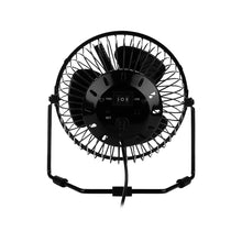 Small Desk Fan with Clock and Temperature Display -USB Plugged-in_1