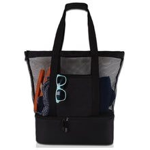 2 IN 1Mesh Beach Tote Bag with Insulated Cooler_3