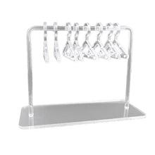 Acrylic Earring Hanging Display Rack Stand with Mini Coat Hangers_4