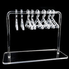 Acrylic Earring Hanging Display Rack Stand with Mini Coat Hangers_10