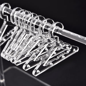 Acrylic Earring Hanging Display Rack Stand with Mini Coat Hangers_13