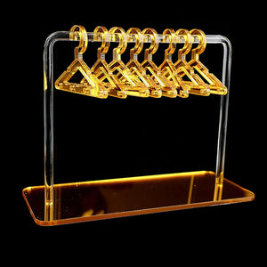 Acrylic Earring Hanging Display Rack Stand with Mini Coat Hangers_6