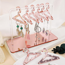 Acrylic Earring Hanging Display Rack Stand with Mini Coat Hangers_7