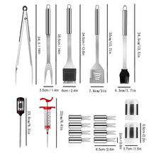 26 Pieces Set Stainless Steel Barbecue Grilling Tools and Accessories with Carry Bag_16