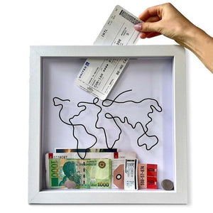 Adventure Archive Box Wood Frame Travel Tickets Keepsakes Storage Frame_4