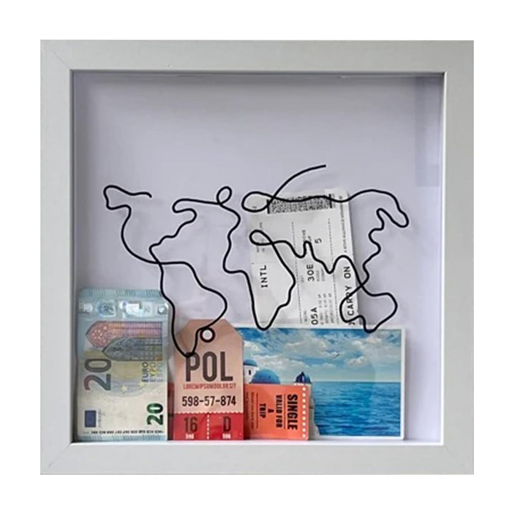 Adventure Archive Box Wood Frame Travel Tickets Keepsakes Storage Frame_16